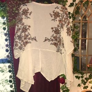 70s style kimono and burnt organge crop top lot Stevie nicks boho bohemian S/M